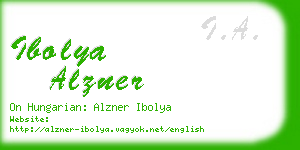 ibolya alzner business card